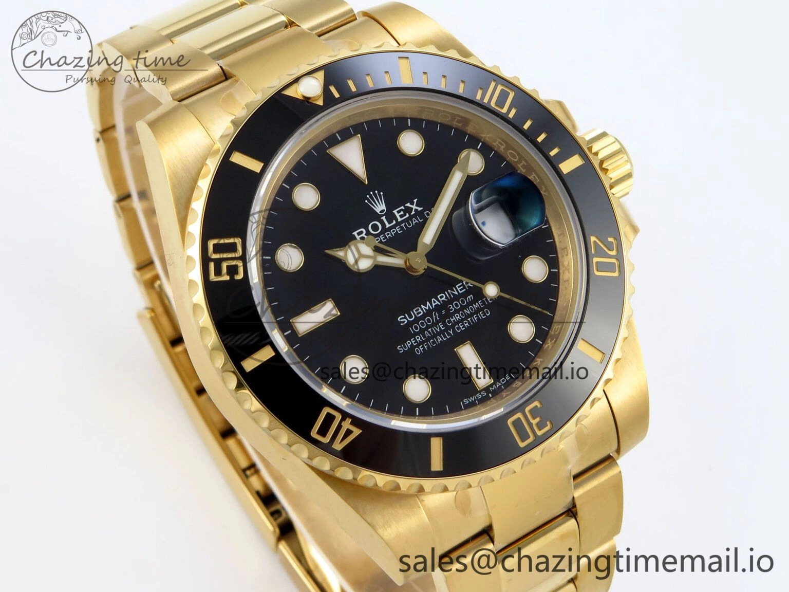 EasyMatch Submariner 116618 LN Black Ceramic YG Plated 904L Steel VSF 1:1 Best Edition VS 846