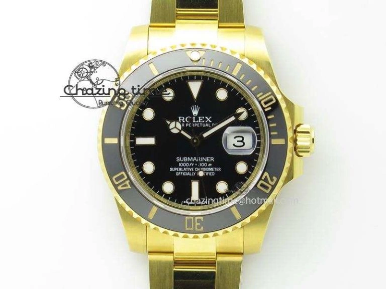 Submariner 116618 LN Bp-Maker Best Edition Black Dial On YG Bracelet ETA Packable 3989