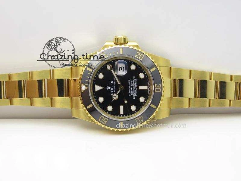 Submariner 116618 LN Bp-Maker Best Edition Black Dial On YG Bracelet ETA Packable 3989