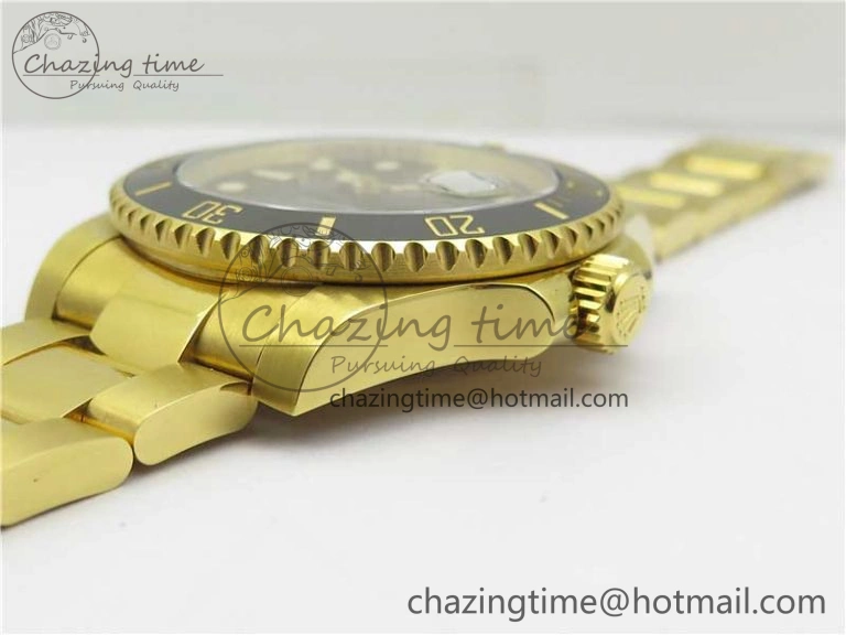 FashionForward Submariner 116618 LN D1F Best Edition YG Wrapped Black Dial on YG Wrapped Bracelet A 2588