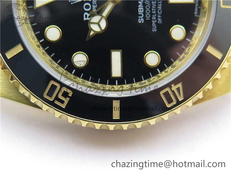 FashionForward Submariner 116618 LN D1F Best Edition YG Wrapped Black Dial on YG Wrapped Bracelet A 2588