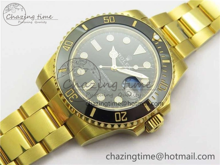 FashionForward Submariner 116618 LN D1F Best Edition YG Wrapped Black Dial on YG Wrapped Bracelet A 2588