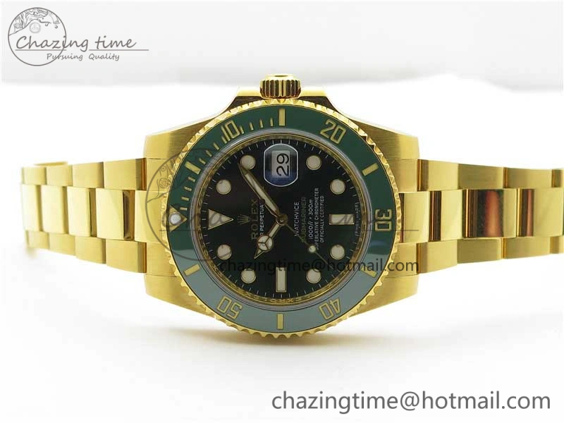 Submariner 116618 LV VRF Best Edition YG Wrapped Green Dial on YG Wrapped Bracelet A2836 MAX Version Supportive 2919