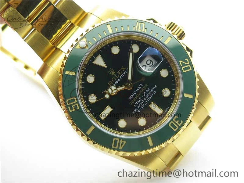 Submariner 116618 LV VRF Best Edition YG Wrapped Green Dial on YG Wrapped Bracelet A2836 MAX Version Supportive 2919