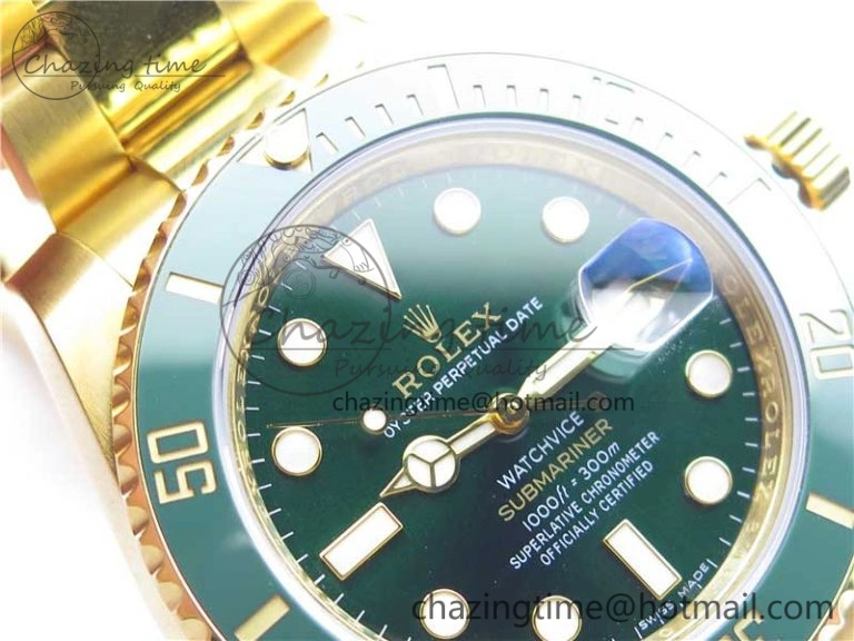 Submariner 116618 LV VRF Best Edition YG Wrapped Green Dial on YG Wrapped Bracelet A2836 MAX Version Supportive 2919