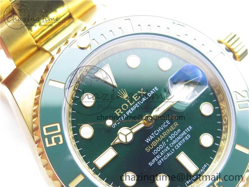 Submariner 116618 LV VRF Best Edition YG Wrapped Green Dial on YG Wrapped Bracelet A2836 MAX Version Supportive 2919