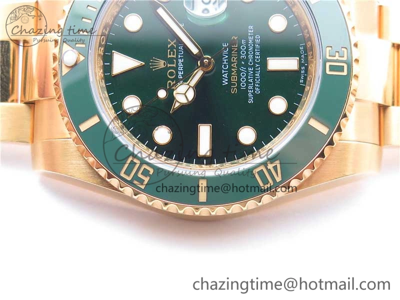 Submariner 116618 LV VRF Best Edition YG Wrapped Green Dial on YG Wrapped Bracelet A2836 MAX Version Supportive 2919