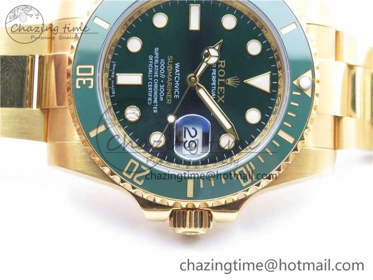 Submariner 116618 LV VRF Best Edition YG Wrapped Green Dial on YG Wrapped Bracelet A2836 MAX Version Supportive 2919