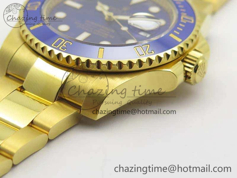 Affordable Submariner 116618LB Full YG Wrapped VRF 1:1 Best Edition Blue Dial On Full YG Wrapped Bracelet A 3529