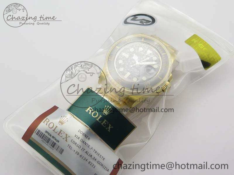 Affordable Submariner 116618LB Full YG Wrapped VRF 1:1 Best Edition Blue Dial On Full YG Wrapped Bracelet A 3529