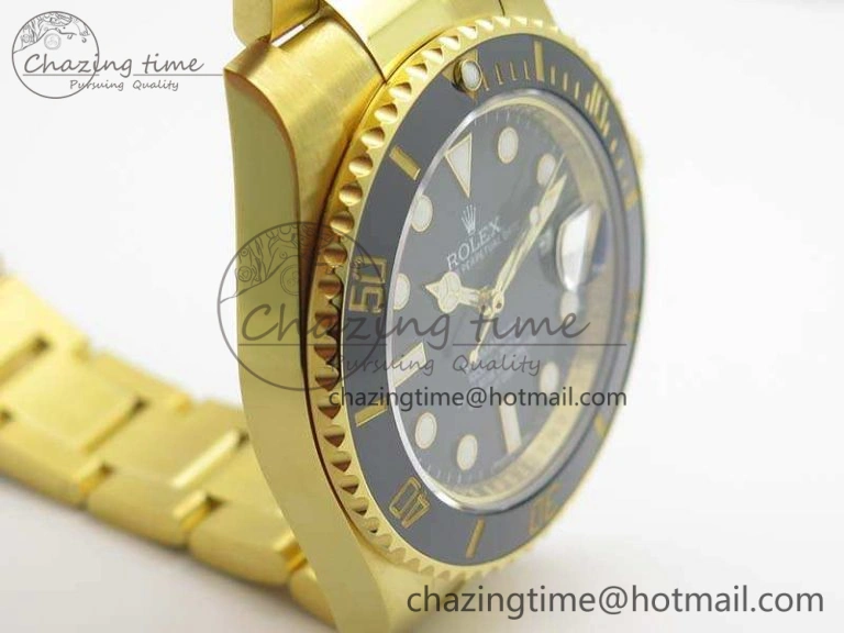 SmartChoice Submariner 116618LN Full YG Wrapped VRF 1:1 Best Edition Black Dial On Full YG Wrapped Bracelet A 3527