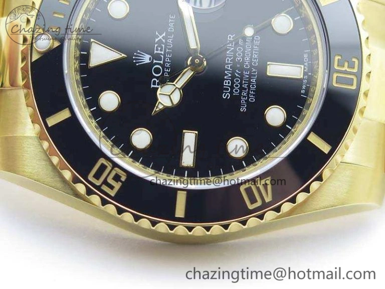 SmartChoice Submariner 116618LN Full YG Wrapped VRF 1:1 Best Edition Black Dial On Full YG Wrapped Bracelet A 3527