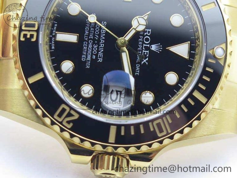 SmartChoice Submariner 116618LN Full YG Wrapped VRF 1:1 Best Edition Black Dial On Full YG Wrapped Bracelet A 3527