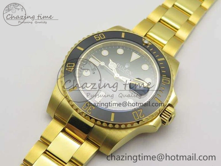 SmartChoice Submariner 116618LN Full YG Wrapped VRF 1:1 Best Edition Black Dial On Full YG Wrapped Bracelet A 3527