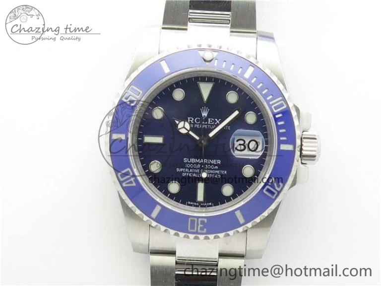 Unisex Submariner 116619 LB Blue Ceramic 316L Bp Maker 1:1 Best Edition Blue Dial on SS Bracelet SA3135 V 3018