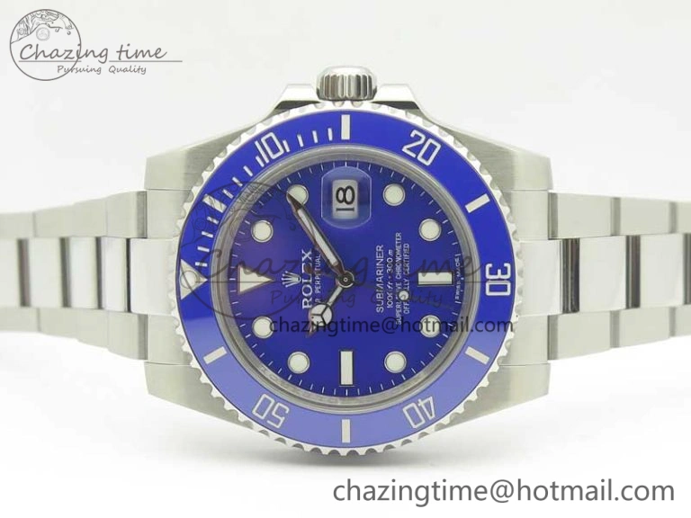 Submariner 116619 LB Blue Ceramic JF Best Edition Blue Dial on SS Bracelet A Neat 3349
