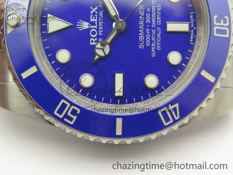 Submariner 116619 LB Blue Ceramic JF Best Edition Blue Dial on SS Bracelet A Neat 3349