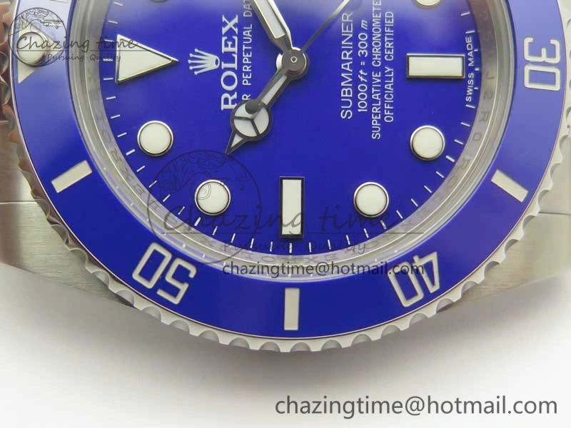 Submariner 116619 LB Blue Ceramic JF Best Edition Blue Dial on SS Bracelet A Neat 3349