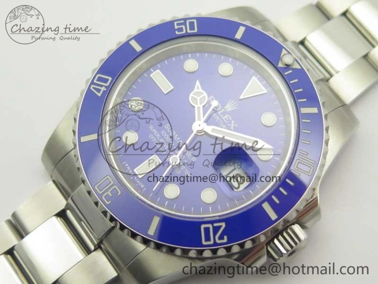 Submariner 116619 LB Blue Ceramic JF Best Edition Blue Dial on SS Bracelet A Neat 3349