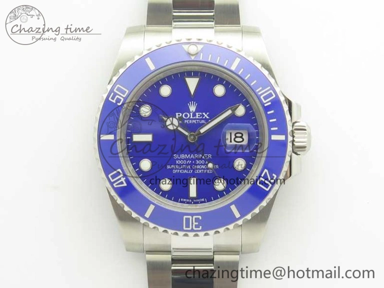 Submariner 116619 LB Blue Ceramic JF Best Edition Blue Dial on SS Bracelet A Neat 3349