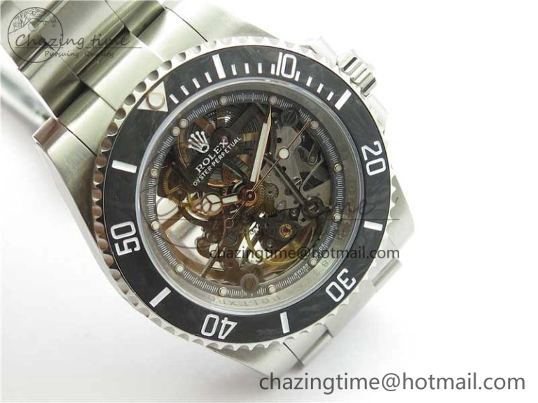 Submariner 116660 Andrea Pirlo SS WWF Best Edition Carbon Bezel on Skeleton SA Tailored 2925