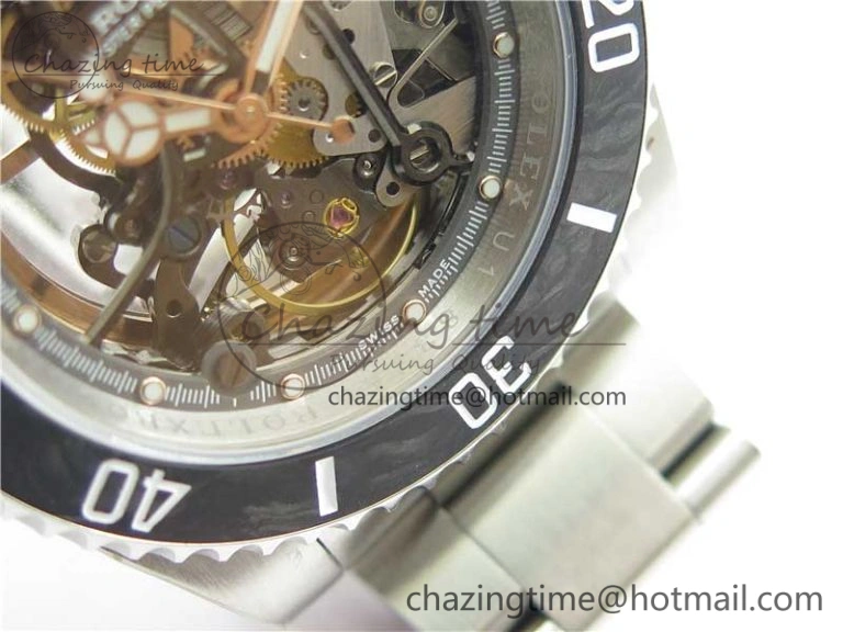 Submariner 116660 Andrea Pirlo SS WWF Best Edition Carbon Bezel on Skeleton SA Tailored 2925