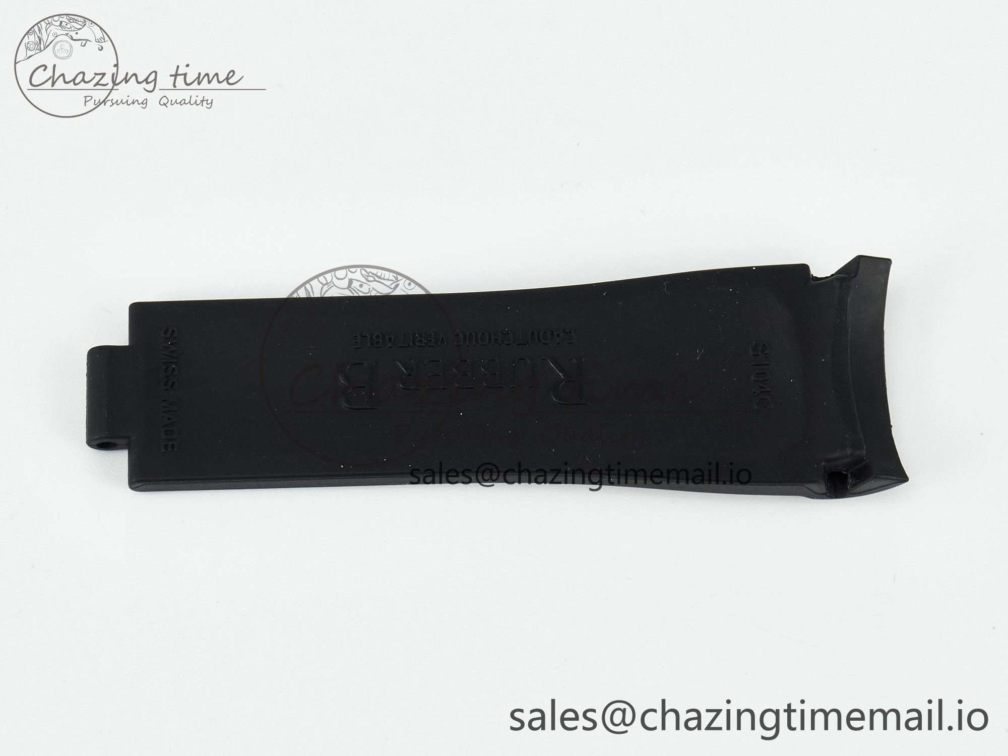 SmoothTexture Submariner 126610 1:1 Best Edition Black Rubber Strap (Fits the Gen size) 4082