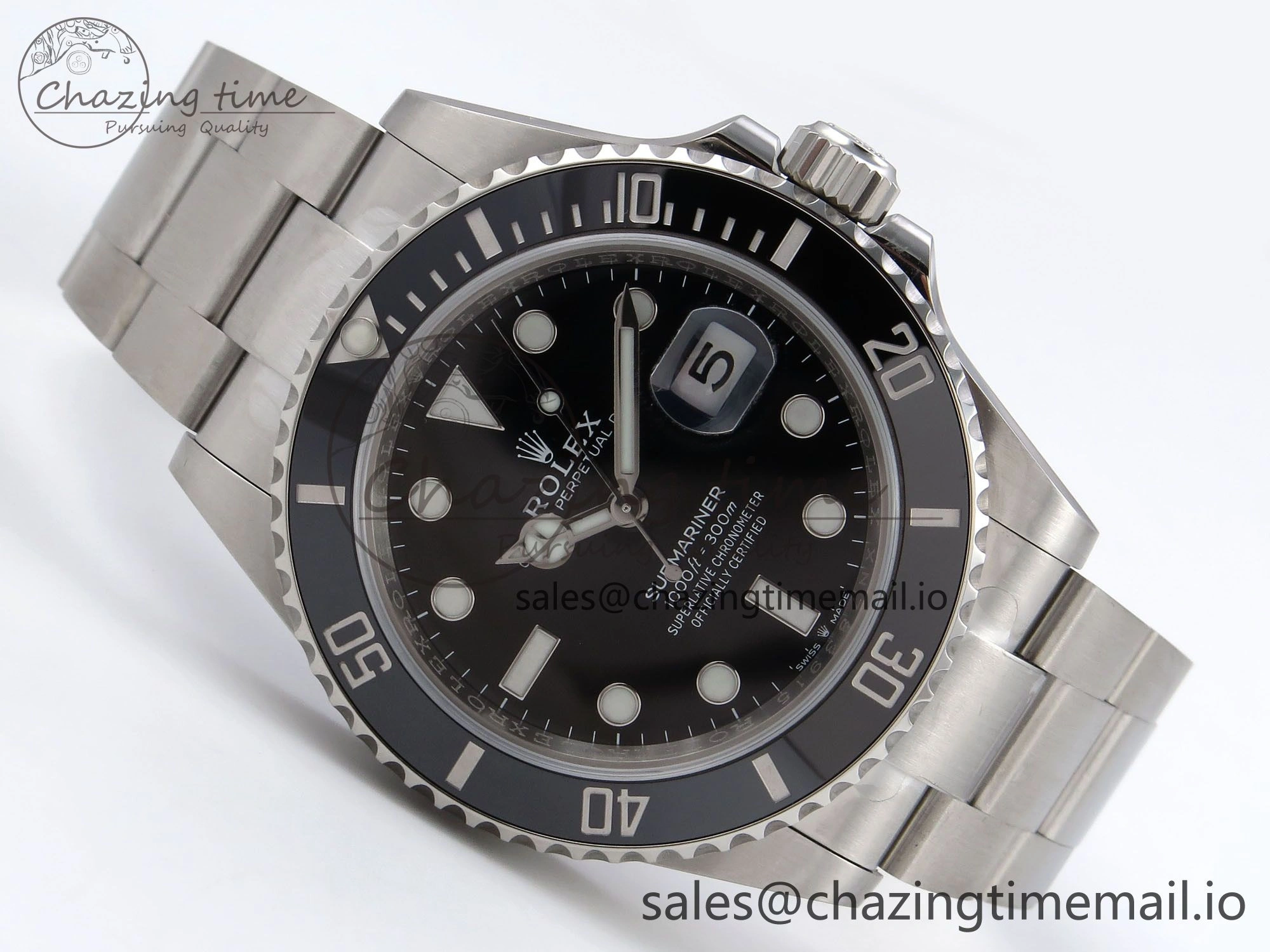 EasyMatch Submariner 126610 LN HGF 1:1 Best Edition Black Dial on SS Bracelet SH3235 V 1263