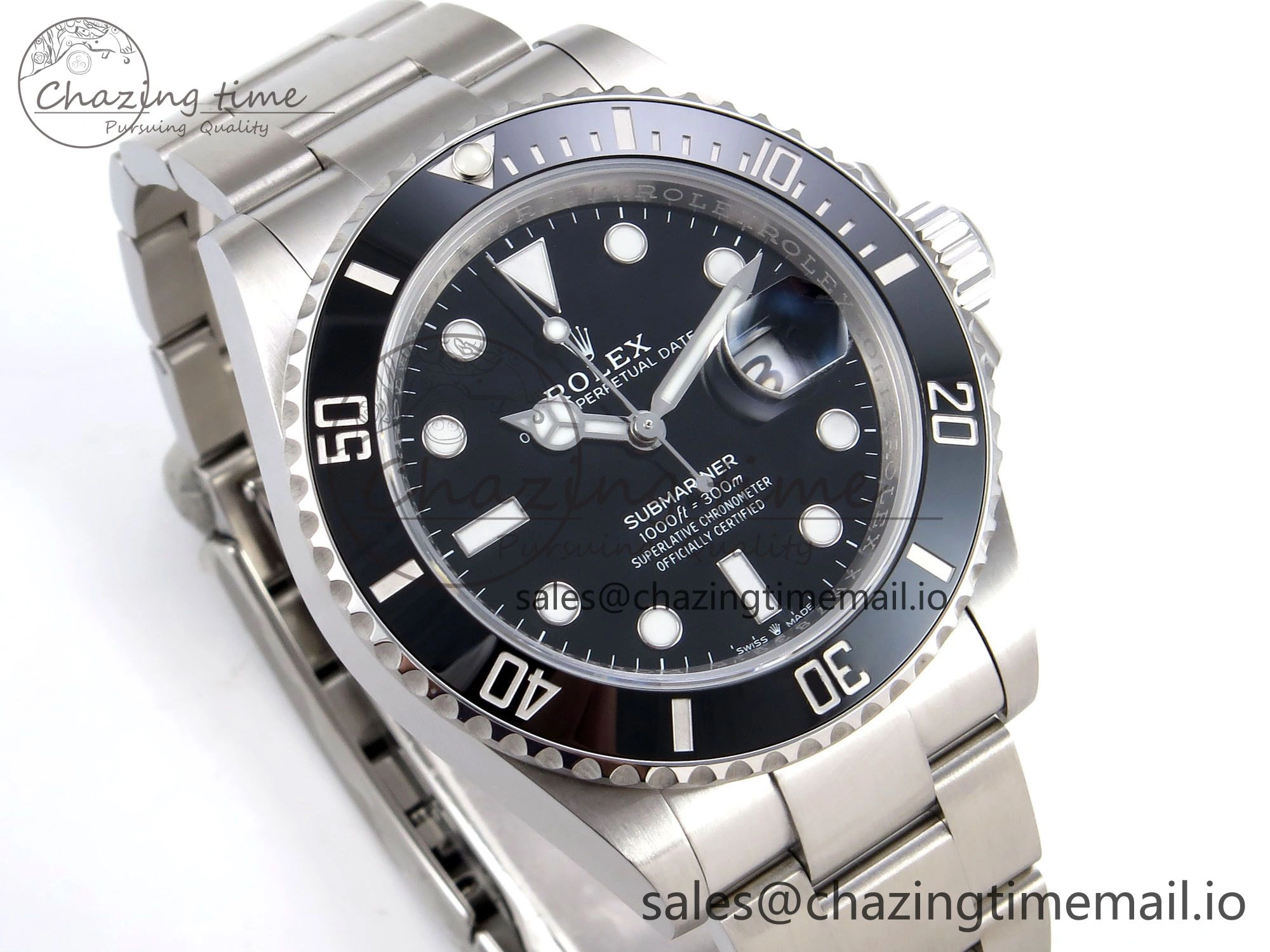 EasyMatch Submariner 126610 LN HGF 1:1 Best Edition Black Dial on SS Bracelet SH3235 V 1263