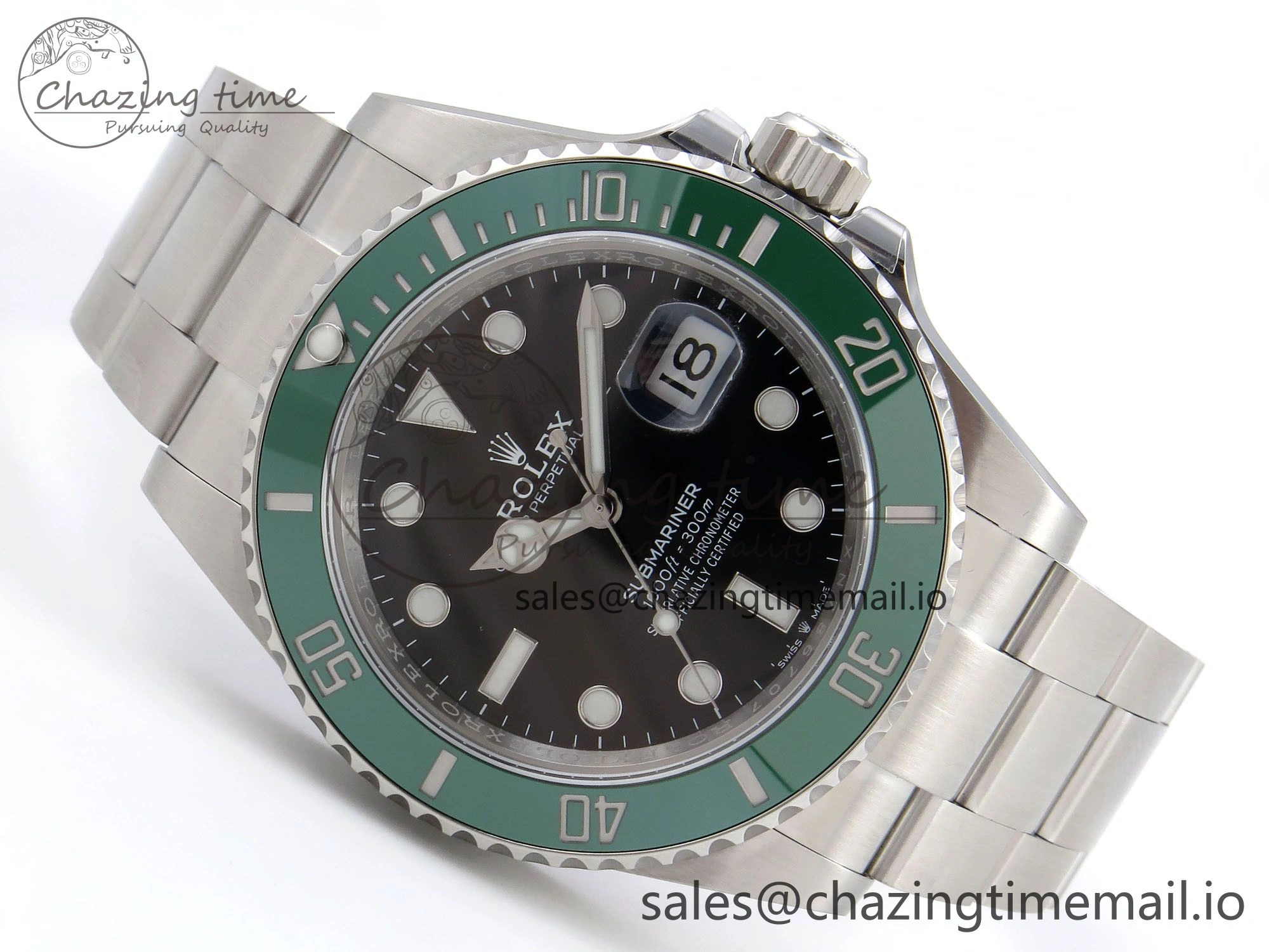 Submariner 126610 LV HGF 1:1 Best Edition Green Bezel Black Dial on SS Bracelet SH3235 V TimelessDesign 1265