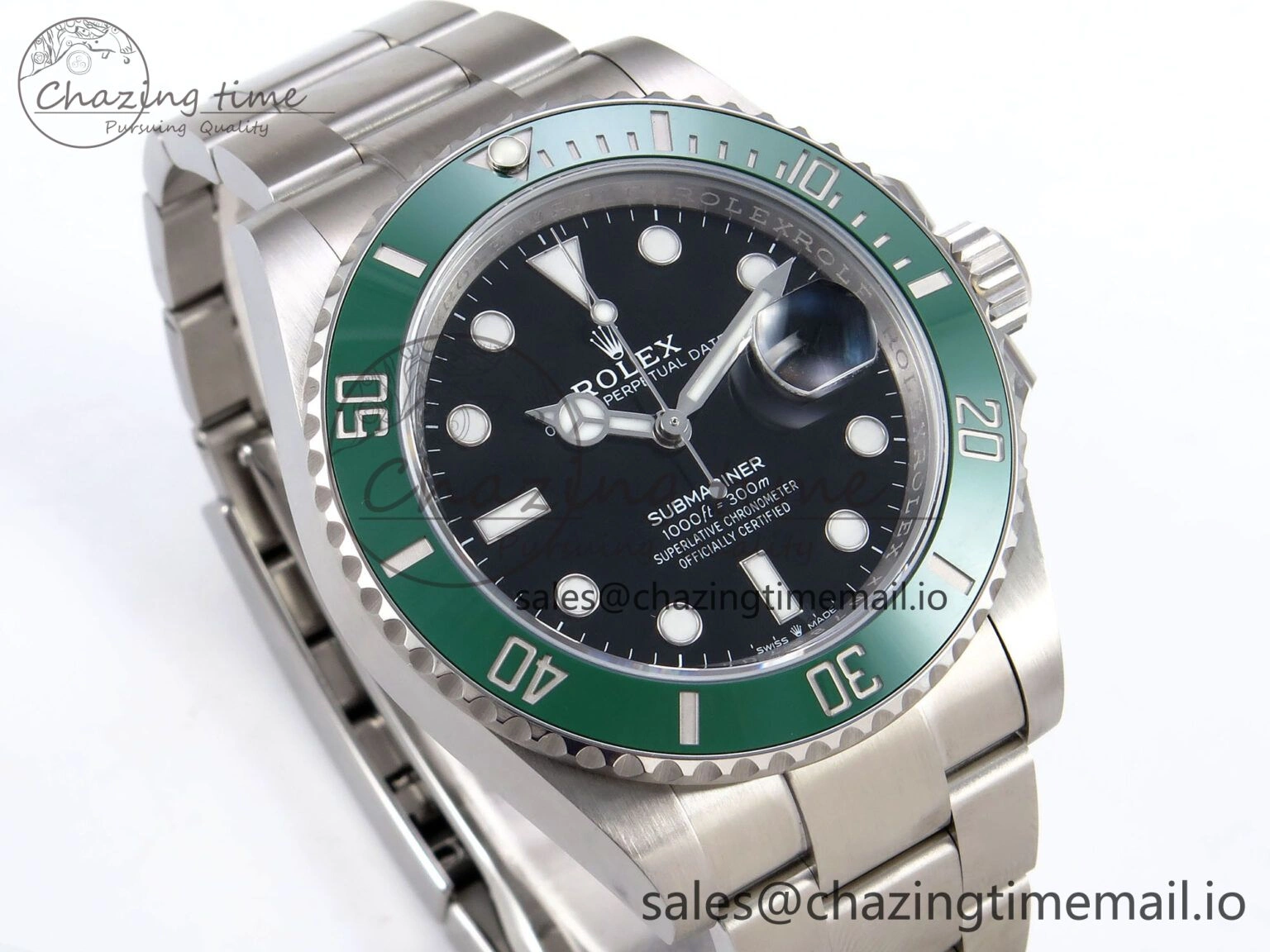 Submariner 126610 LV HGF 1:1 Best Edition Green Bezel Black Dial on SS Bracelet SH3235 V TimelessDesign 1265