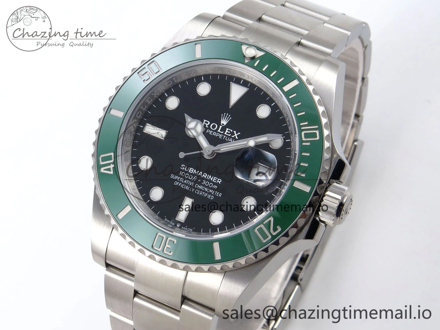 Submariner 126610 LV HGF 1:1 Best Edition Green Bezel Black Dial on SS Bracelet SH3235 V TimelessDesign 1265