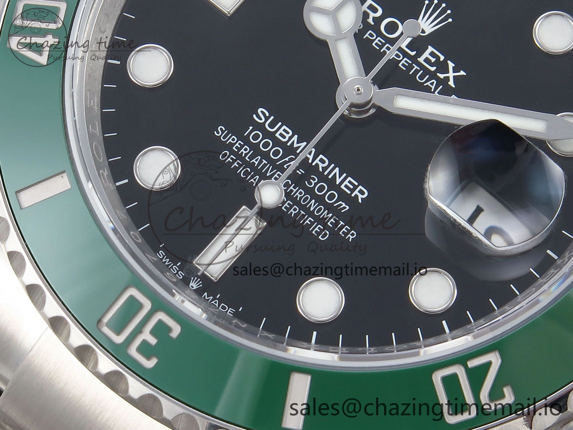 Submariner 126610 LV HGF 1:1 Best Edition Green Bezel Black Dial on SS Bracelet SH3235 V TimelessDesign 1265