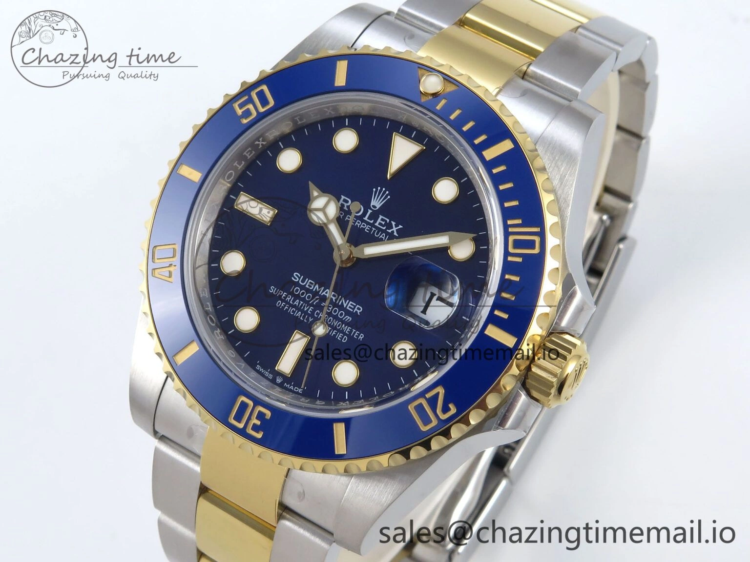 Submariner 126613 LB 904L SS YG THBF 1:1 Best Edition Blue Dial On 904L SS YG Bracelet SH Sophisticated 356
