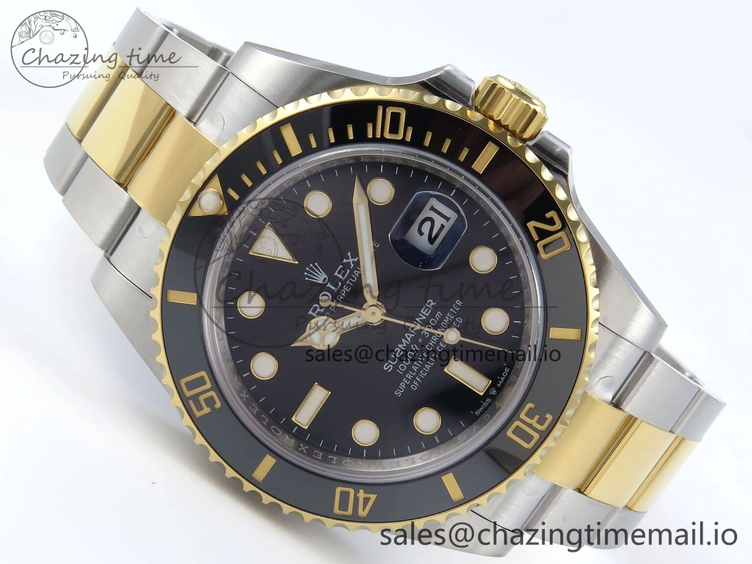 Versatile Submariner 126613 LN 904L SS YG THBF 1:1 Best Edition Black Dial On 904L SS YG Bracelet SH 357