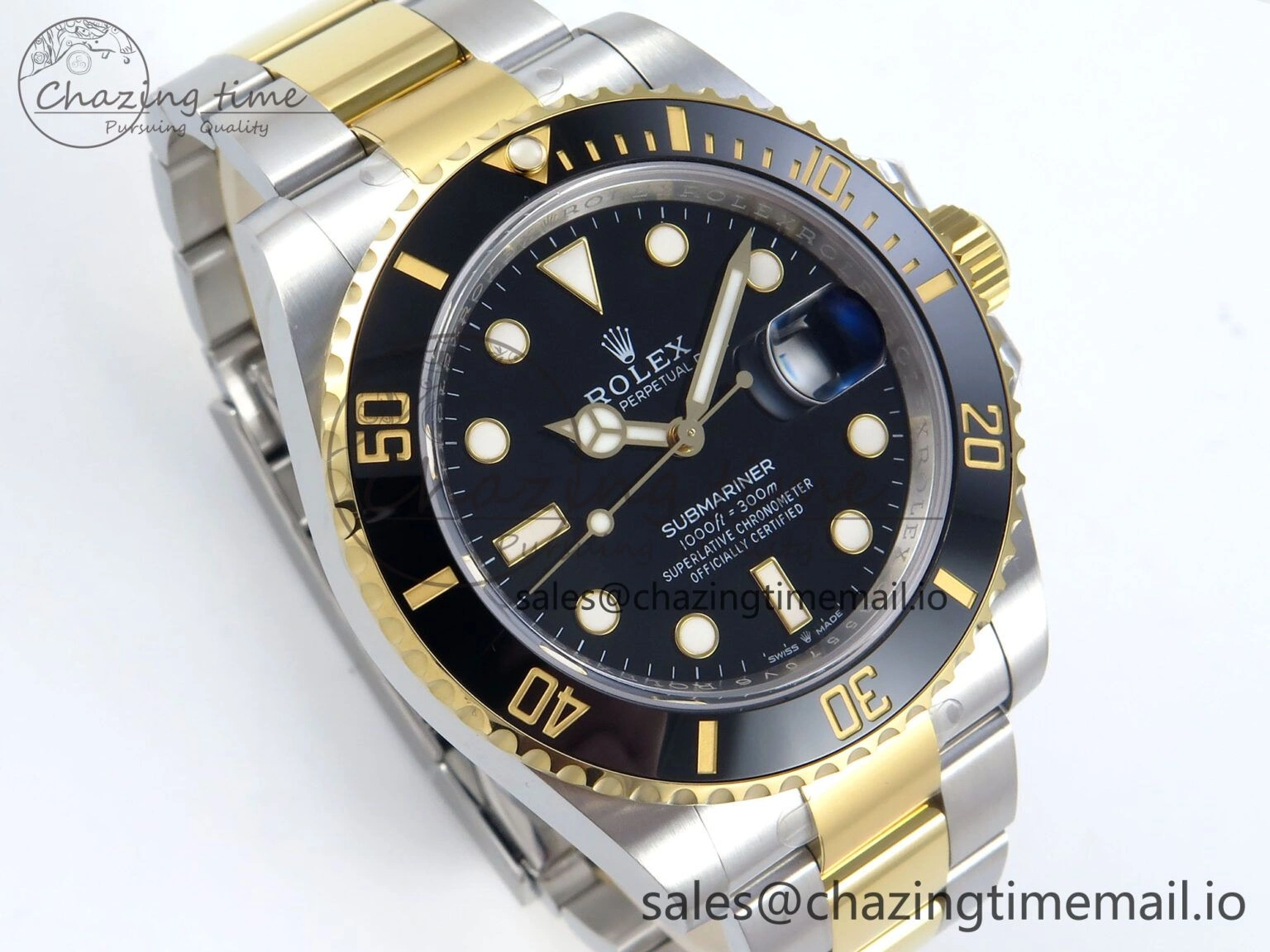 Versatile Submariner 126613 LN 904L SS YG THBF 1:1 Best Edition Black Dial On 904L SS YG Bracelet SH 357