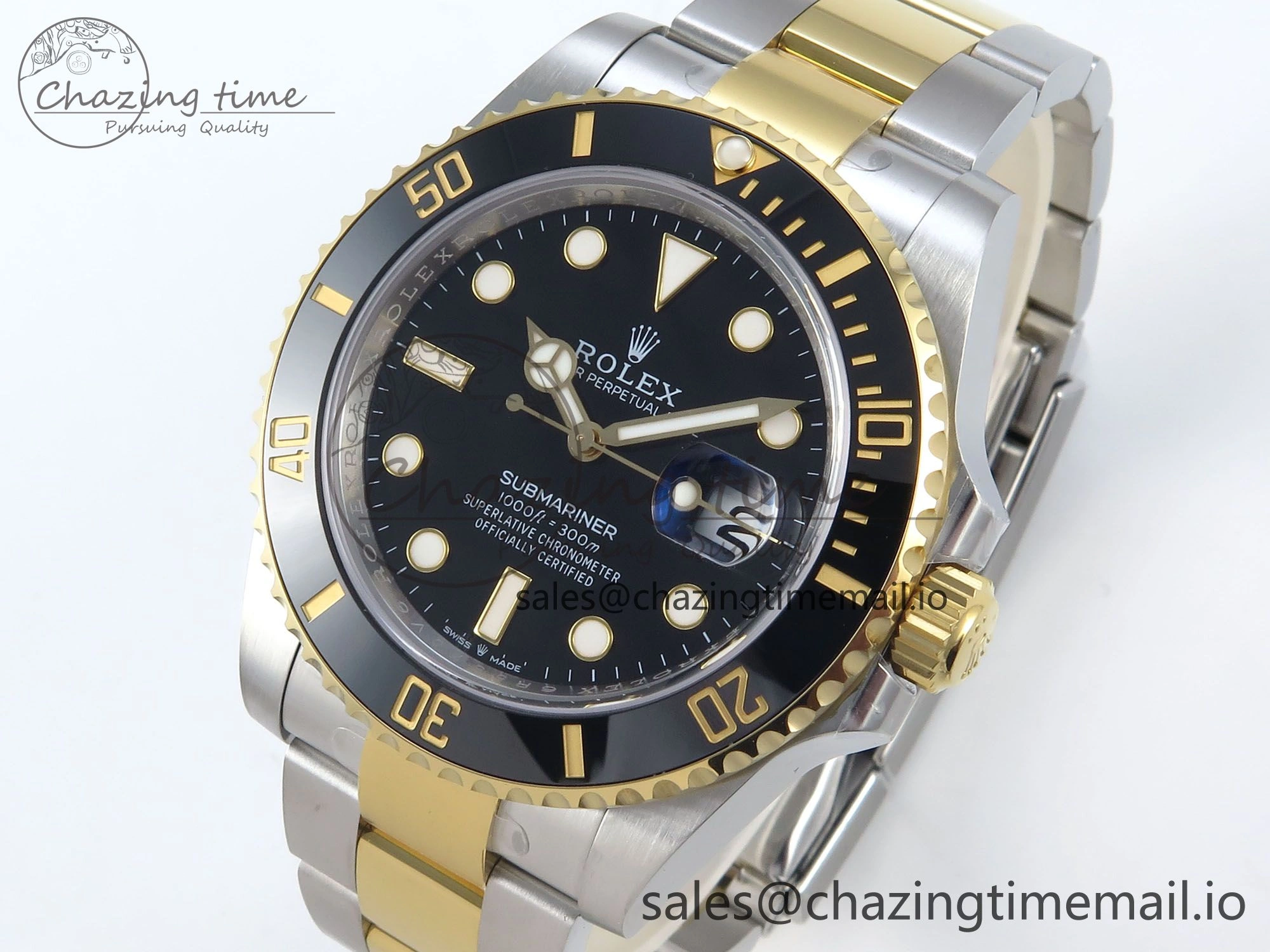 Versatile Submariner 126613 LN 904L SS YG THBF 1:1 Best Edition Black Dial On 904L SS YG Bracelet SH 357