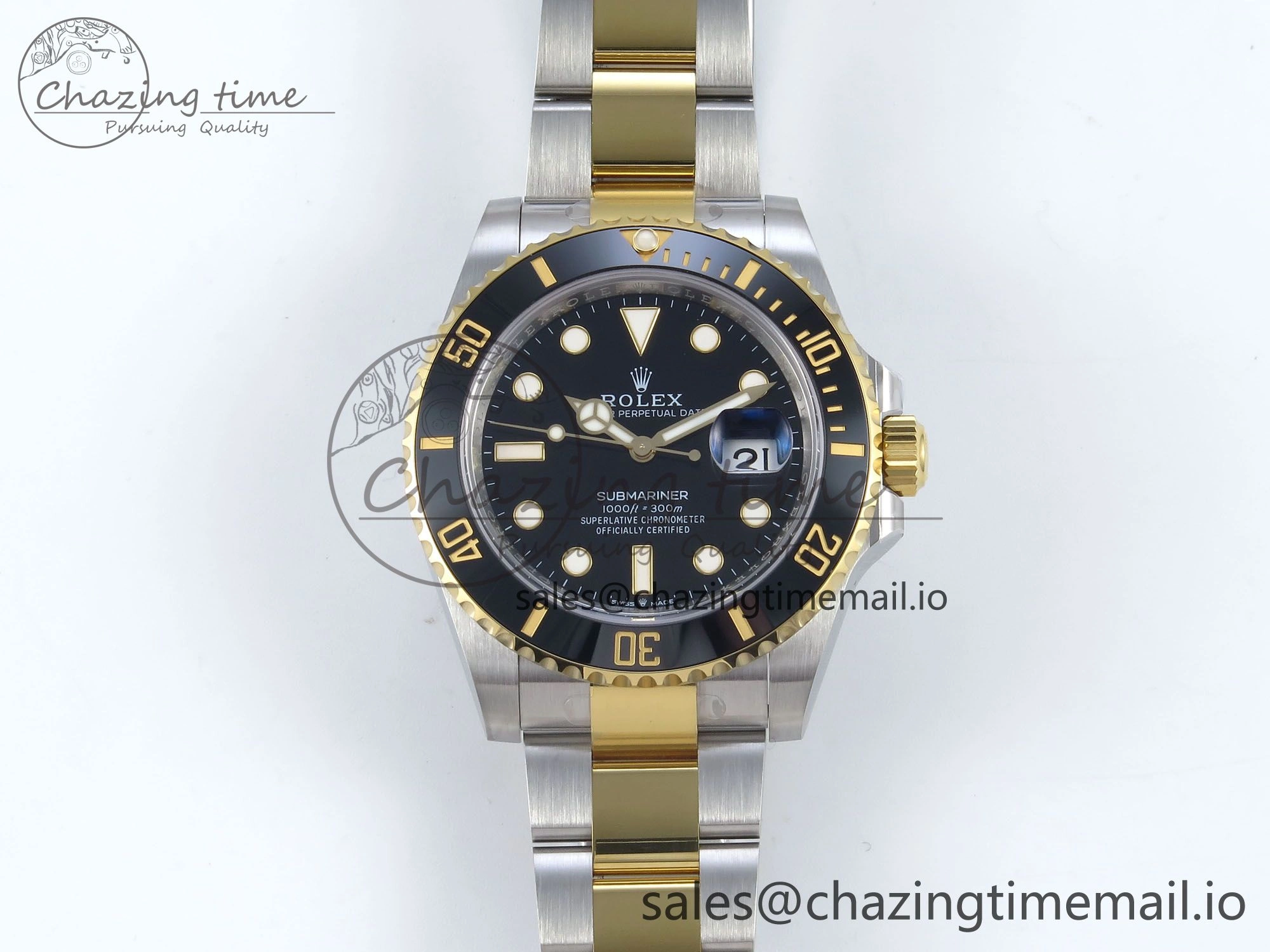 Versatile Submariner 126613 LN 904L SS YG THBF 1:1 Best Edition Black Dial On 904L SS YG Bracelet SH 357