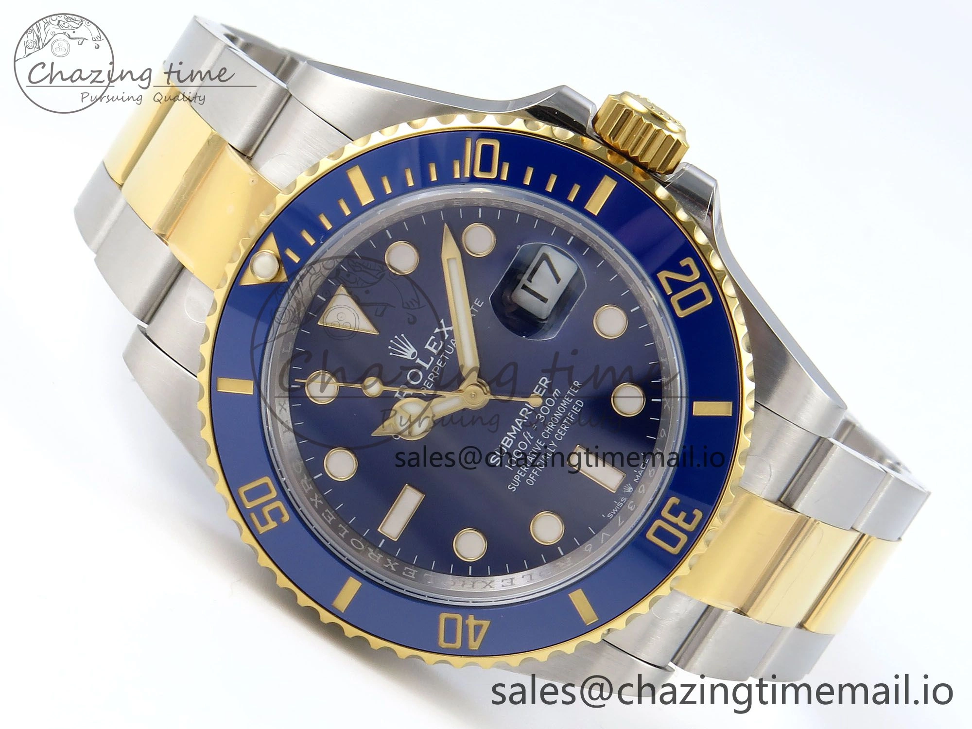 Packable Submariner 126613LB SS YG ARF 1:1 Best Edition Steel Blue Dial 904L on SS YG Oyster Bracelet SH 374
