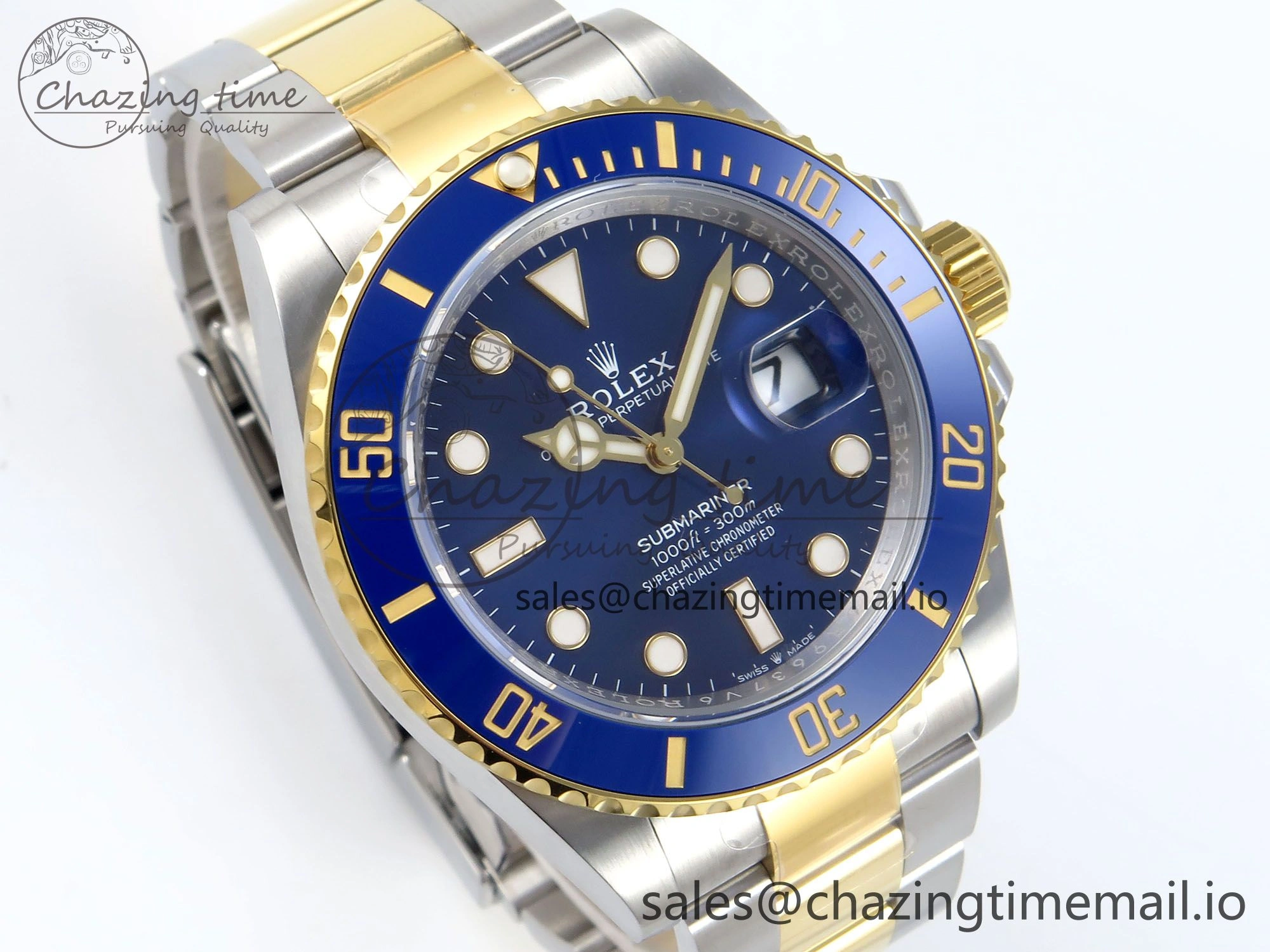 Packable Submariner 126613LB SS YG ARF 1:1 Best Edition Steel Blue Dial 904L on SS YG Oyster Bracelet SH 374