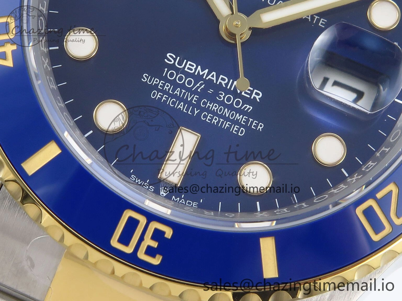 Packable Submariner 126613LB SS YG ARF 1:1 Best Edition Steel Blue Dial 904L on SS YG Oyster Bracelet SH 374