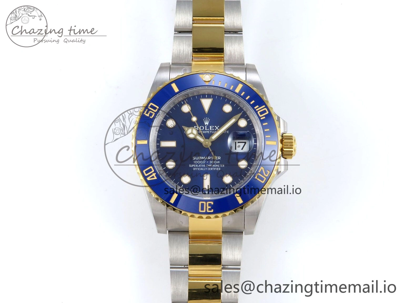 Packable Submariner 126613LB SS YG ARF 1:1 Best Edition Steel Blue Dial 904L on SS YG Oyster Bracelet SH 374
