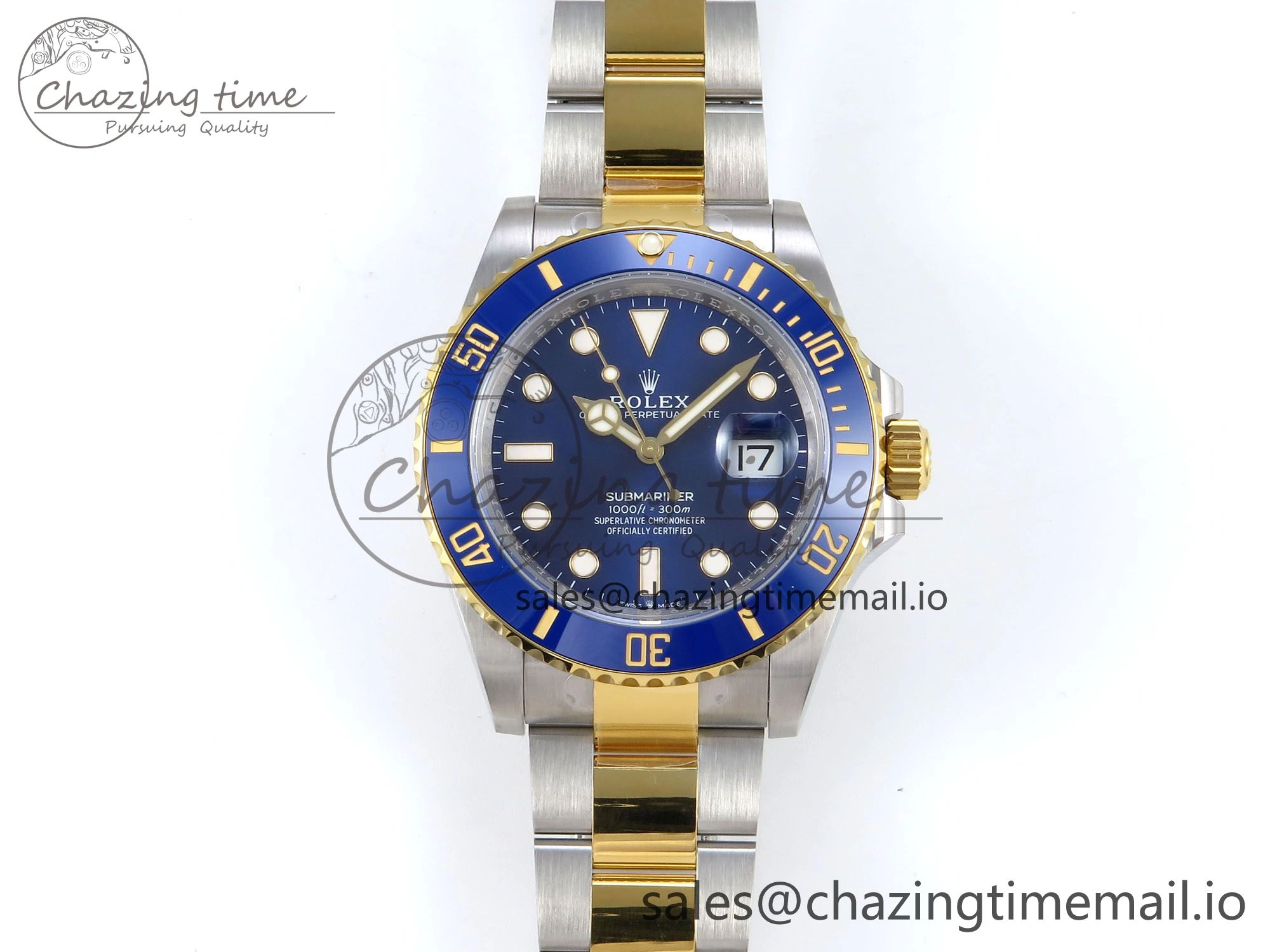 Packable Submariner 126613LB SS YG ARF 1:1 Best Edition Steel Blue Dial 904L on SS YG Oyster Bracelet SH 374