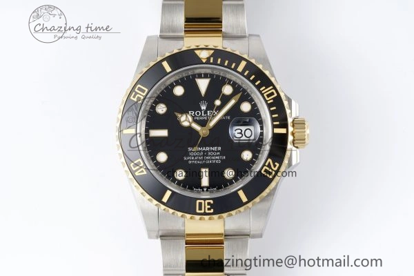 Submariner 126613LN 41mm 1:1 Best Edition YG SS Black Dial Clean Factory VR WaterResistant 1828