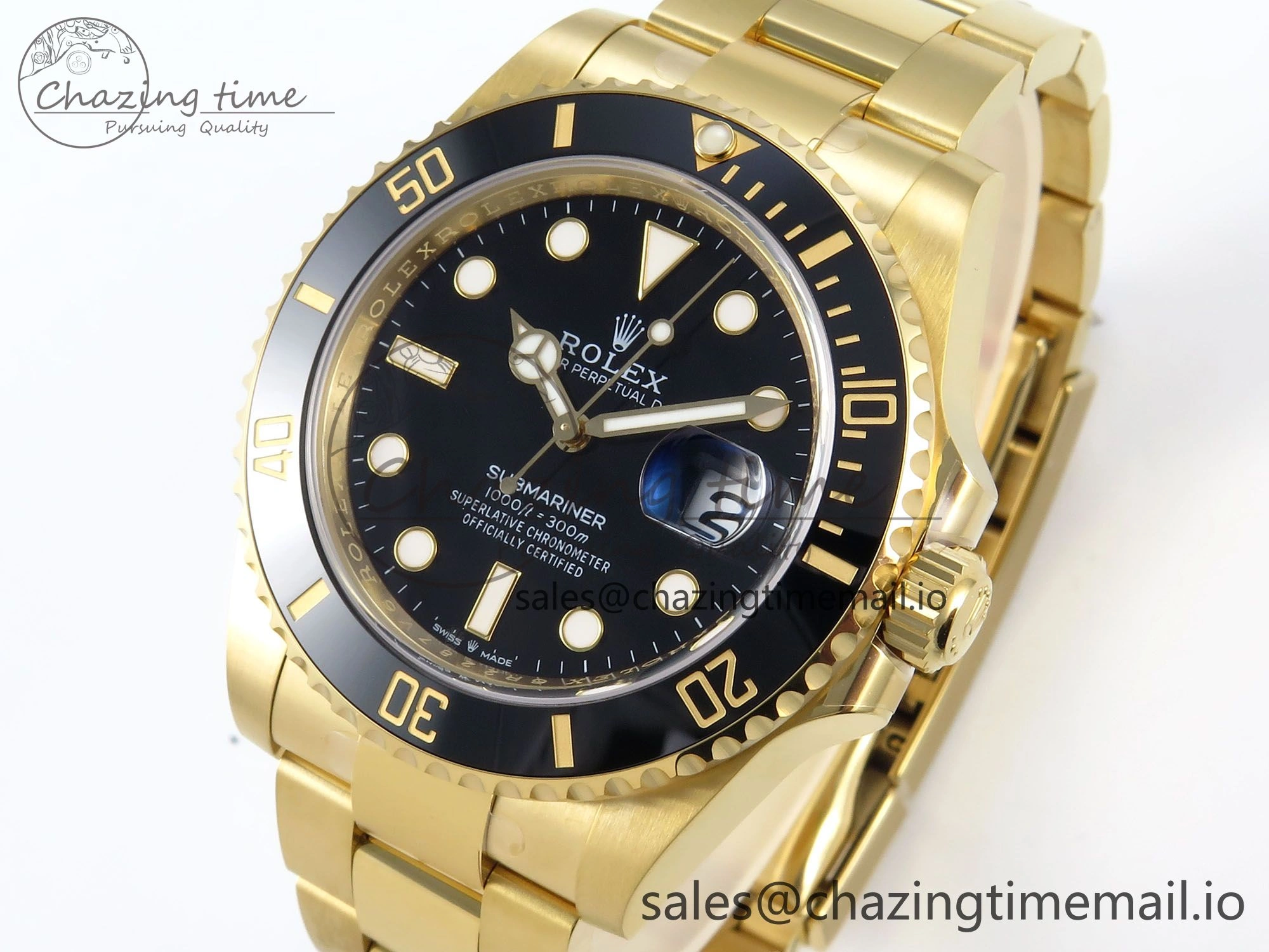 Submariner 126618 LN YG THBF 1:1 Best Edition Black Dial On YG Bracelet SH TechFriendly 354