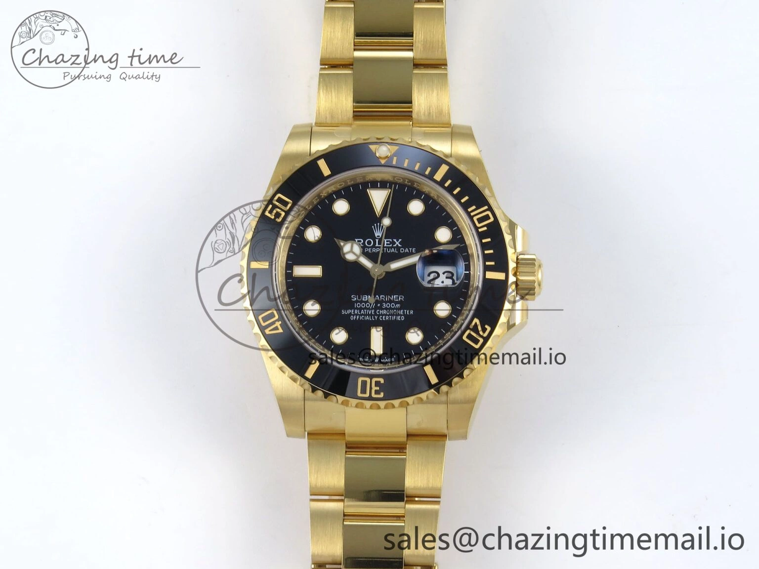 Submariner 126618 LN YG THBF 1:1 Best Edition Black Dial On YG Bracelet SH TechFriendly 354