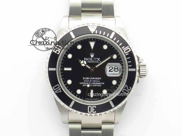 Submariner 16610 LN Black Metal Bezel JF 1:1 Best Edition On SS Bracelet SH Durable 3653