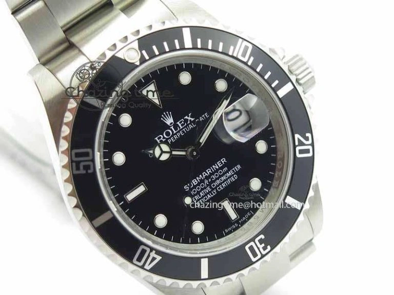 Submariner 16610 LN Black Metal Bezel JF 1:1 Best Edition On SS Bracelet SH Durable 3653