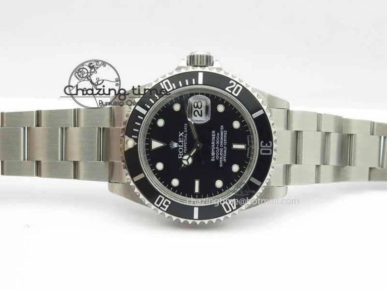 Submariner 16610 LN Black Metal Bezel JF 1:1 Best Edition On SS Bracelet SH Durable 3653