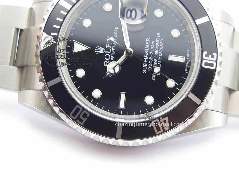 Submariner 16610 LN Black Metal Bezel JF 1:1 Best Edition On SS Bracelet SH Durable 3653